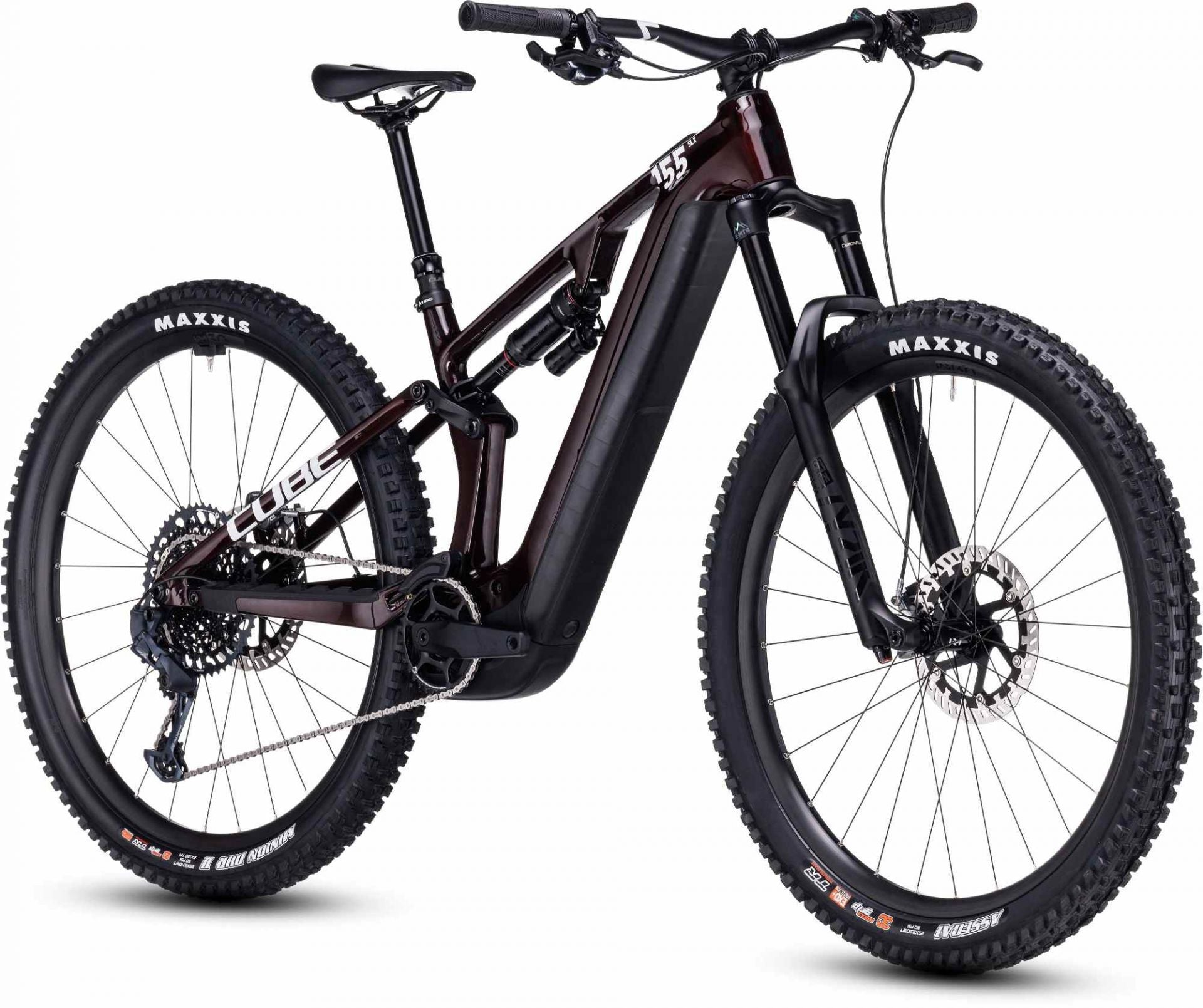CUBE STEREO HYBRID ONE55 C:68X SLX 750 29 e-MTB BIKE 2024 LIQUIDRED 'N' CARBON