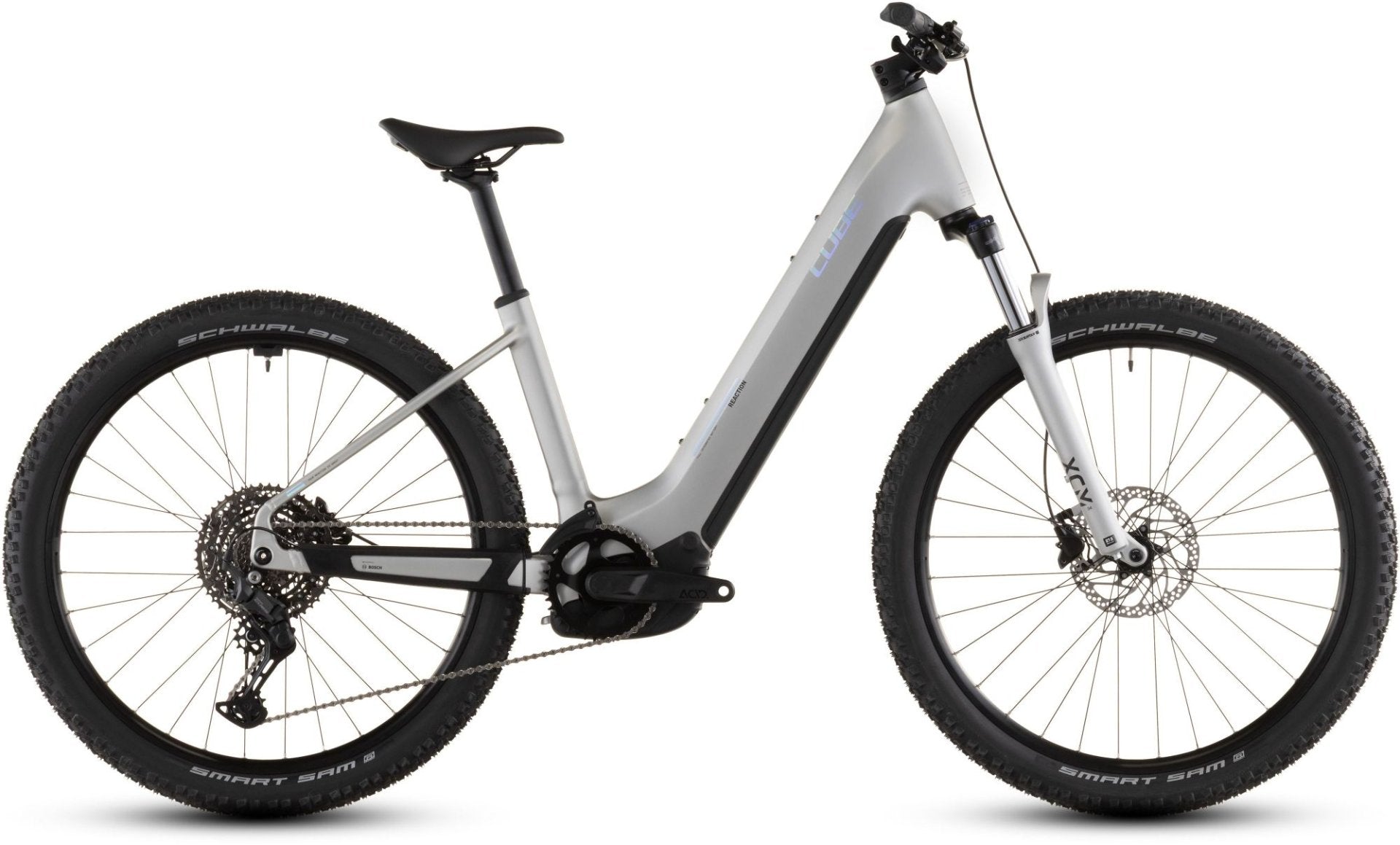 CUBE REACTION HYBRID ONE 600 EASY ENTRY eMTB BIKE 2026 SLEEKGREY' N 'PRISM