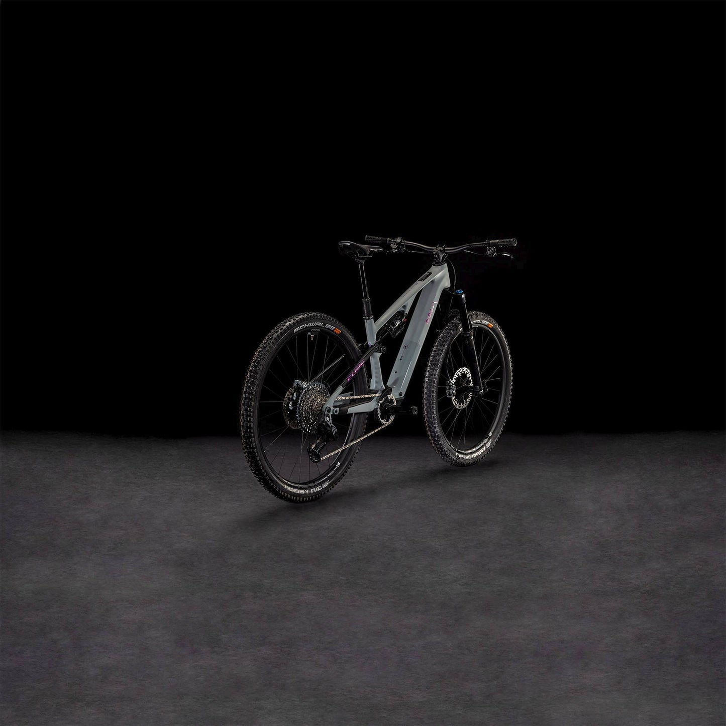 CUBE AMS HYBRID ONE44 C:68X TM 400X E-MTB BIKE 2024 SWAMPGREY 'N' PURPLEREFLEX