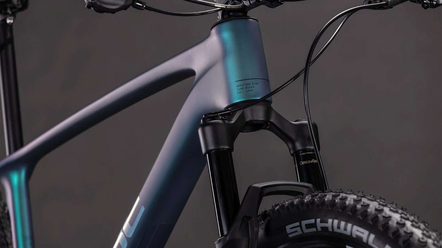 CUBE REACTION C:62 PRO HARDTAIL MTB BIKE 2026 POLARLIGHT' N 'BLACK