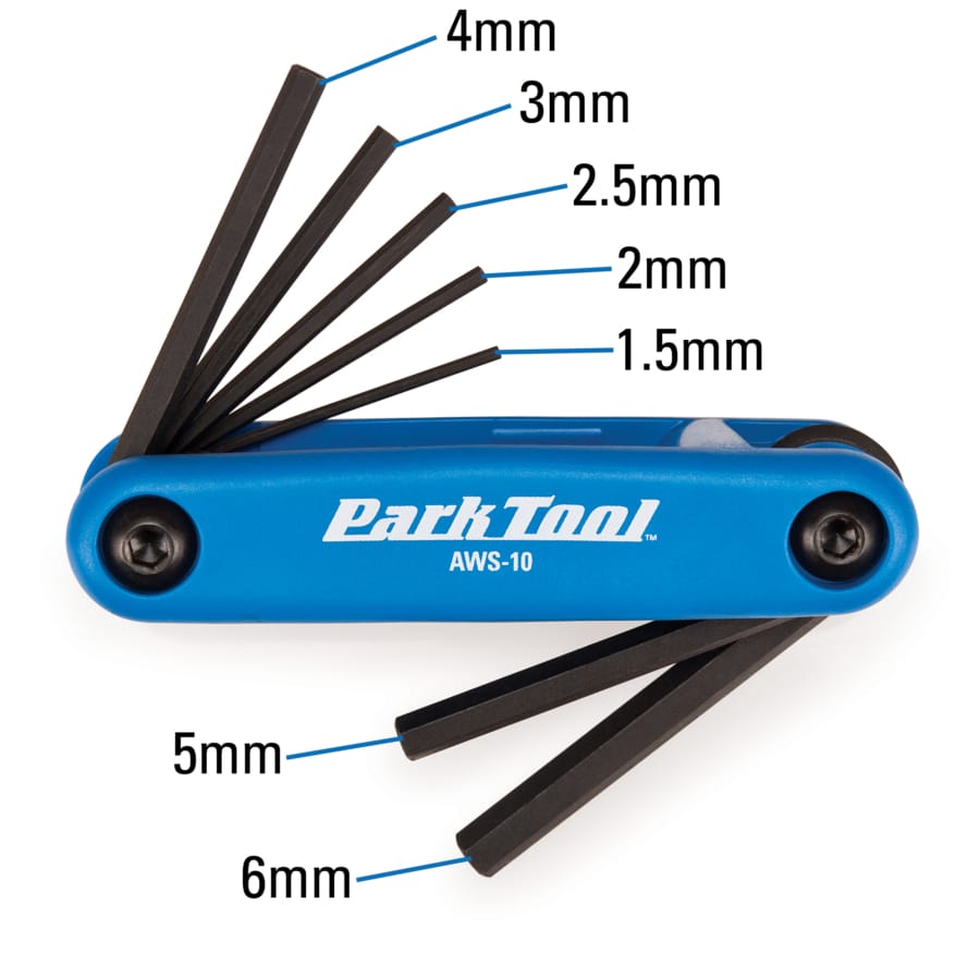 PARK TOOL AWS-10 FOLD-UP HEX WRENCH SET