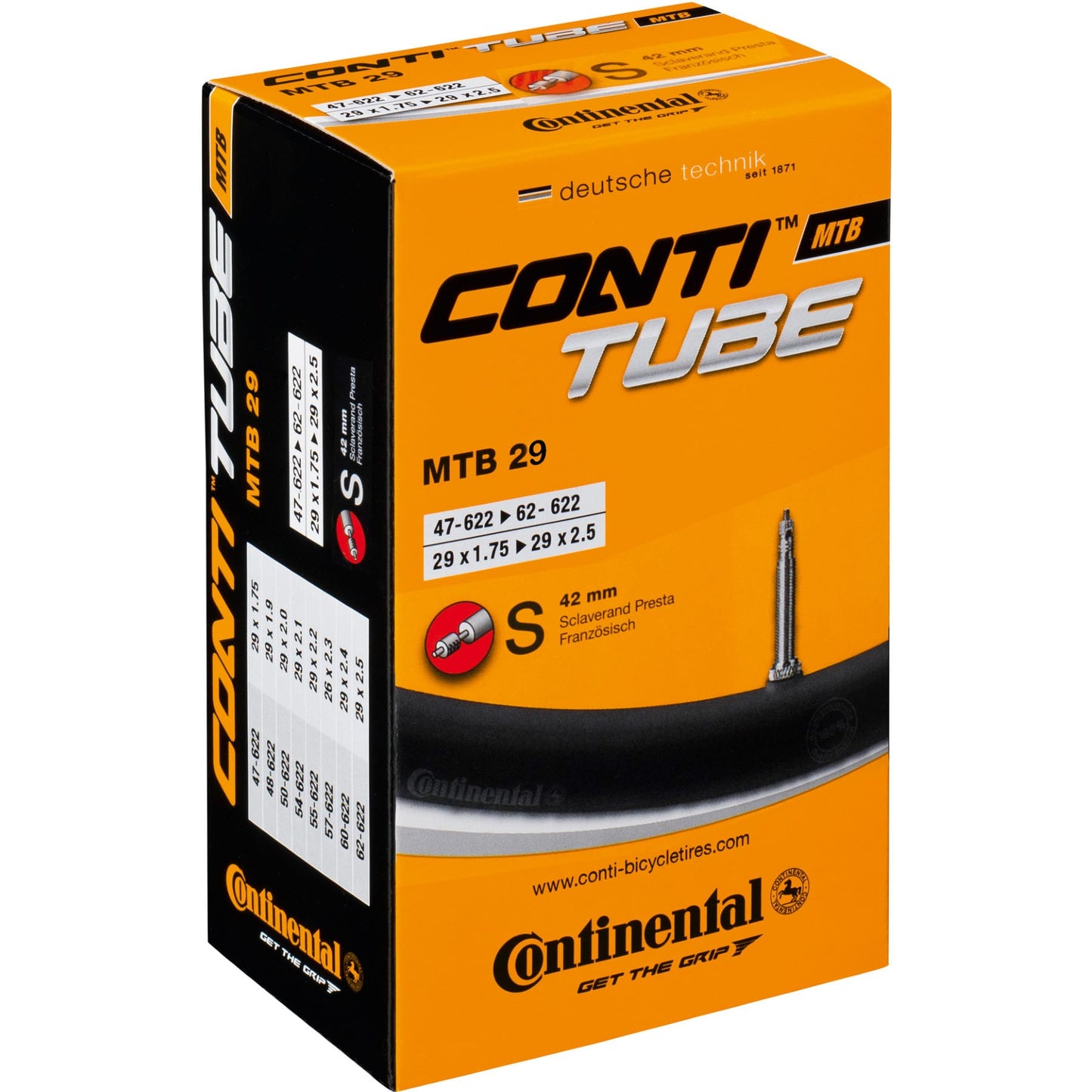 CONTINENTAL MTB 29 S42 TUBE 29x1.75-2.50"