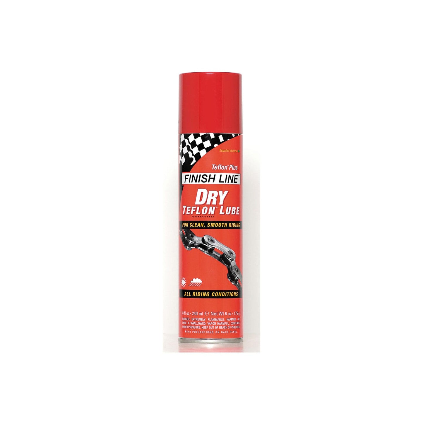 FINISH LINE TEFLON PLUS DRY CHAIN LUBE - 8 OZ