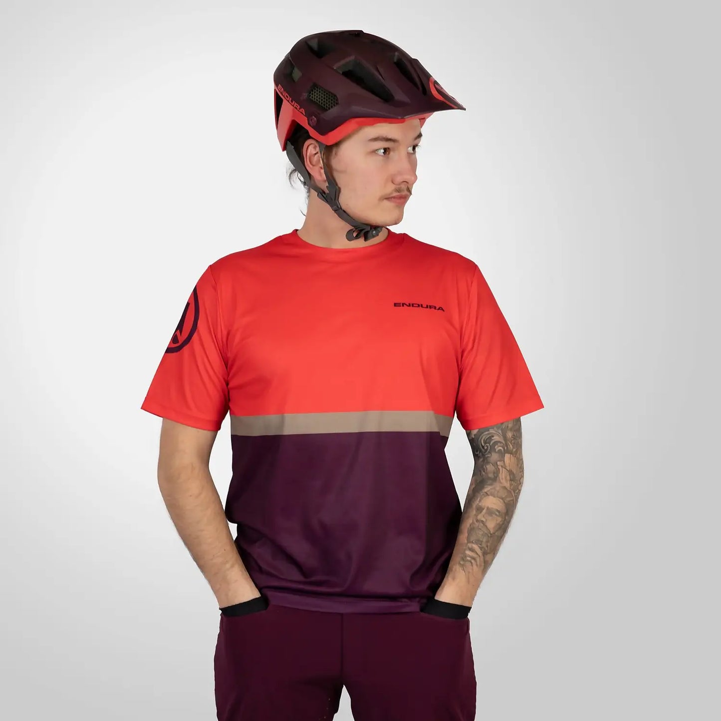 ENDURA SINGLETRACK CORE TEE II - AUBERGINE