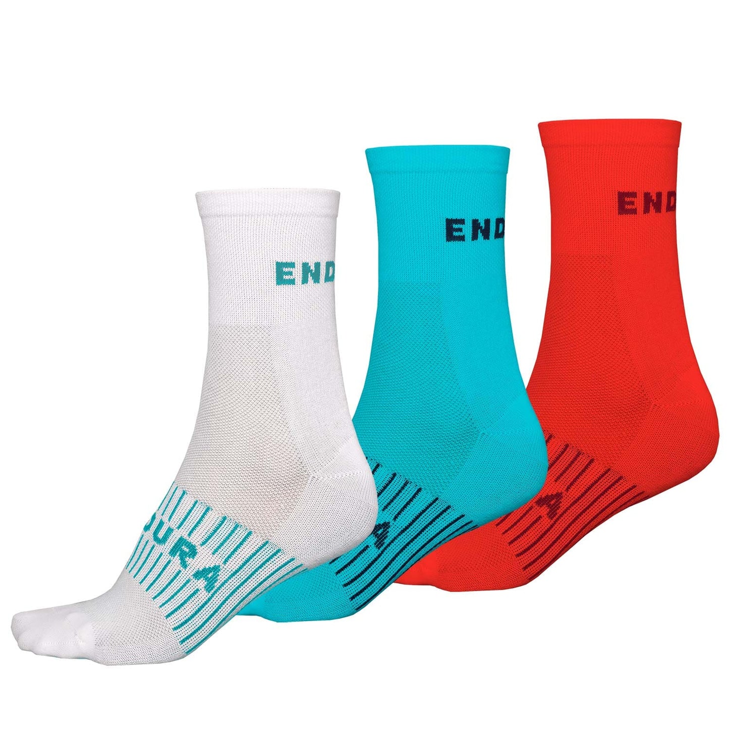 ENDURA WOMEN'S COOLMAX RACE SOCK (TRIPLE PACK) - PACIFIC BLUE