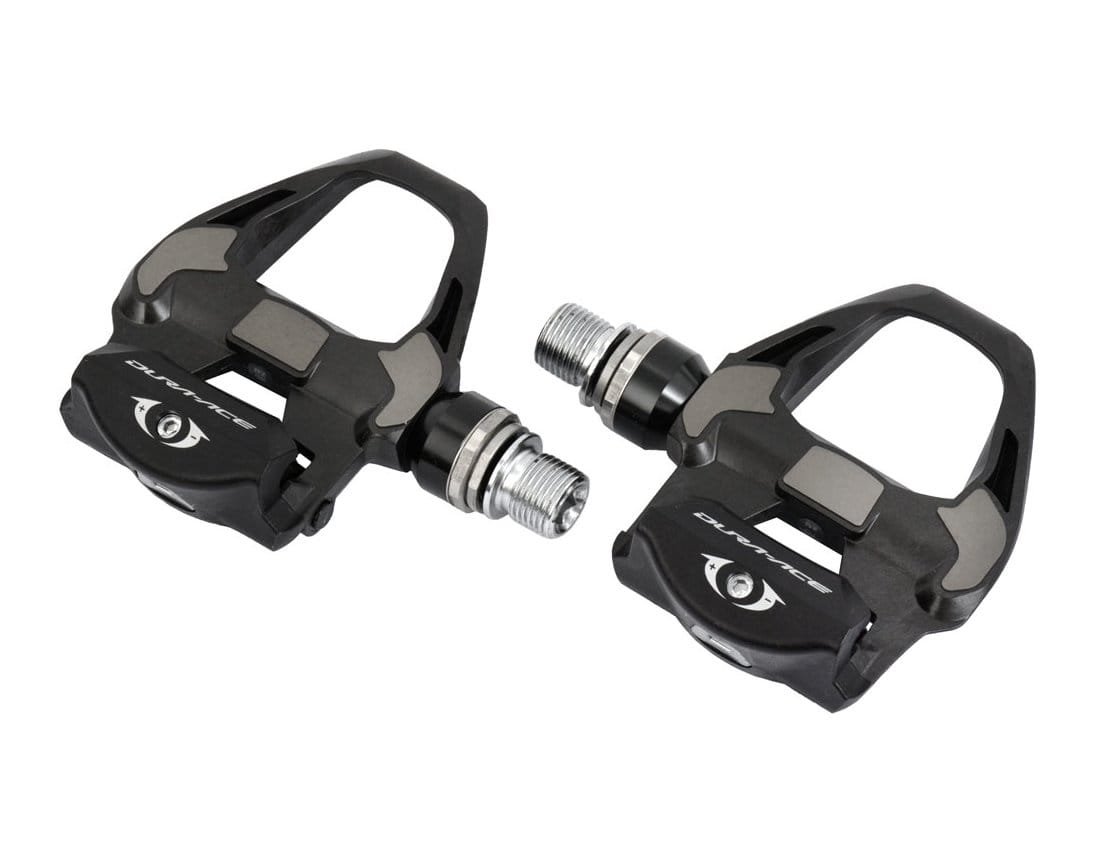 SHIMANO PD-R9100 DURA-ACE CARBON SPD-SL ROAD PEDALS - 4MM LONGER AXLE