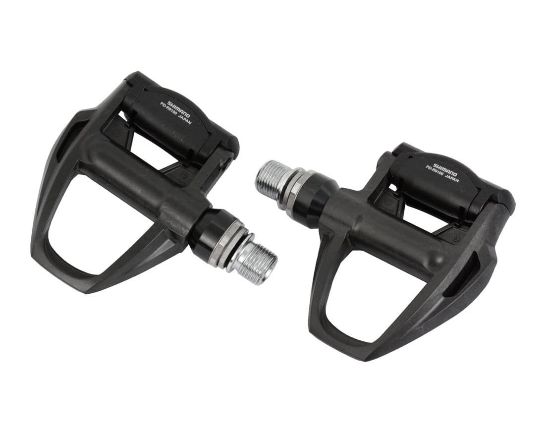 SHIMANO PD-R9100 DURA-ACE CARBON SPD-SL ROAD PEDALS - 4MM LONGER AXLE