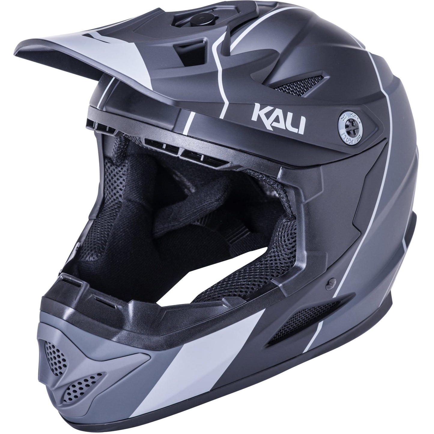 KALI ZOKA STRIPE YOUTH FULL FACE HELMET - MATTE BLACK/GREY