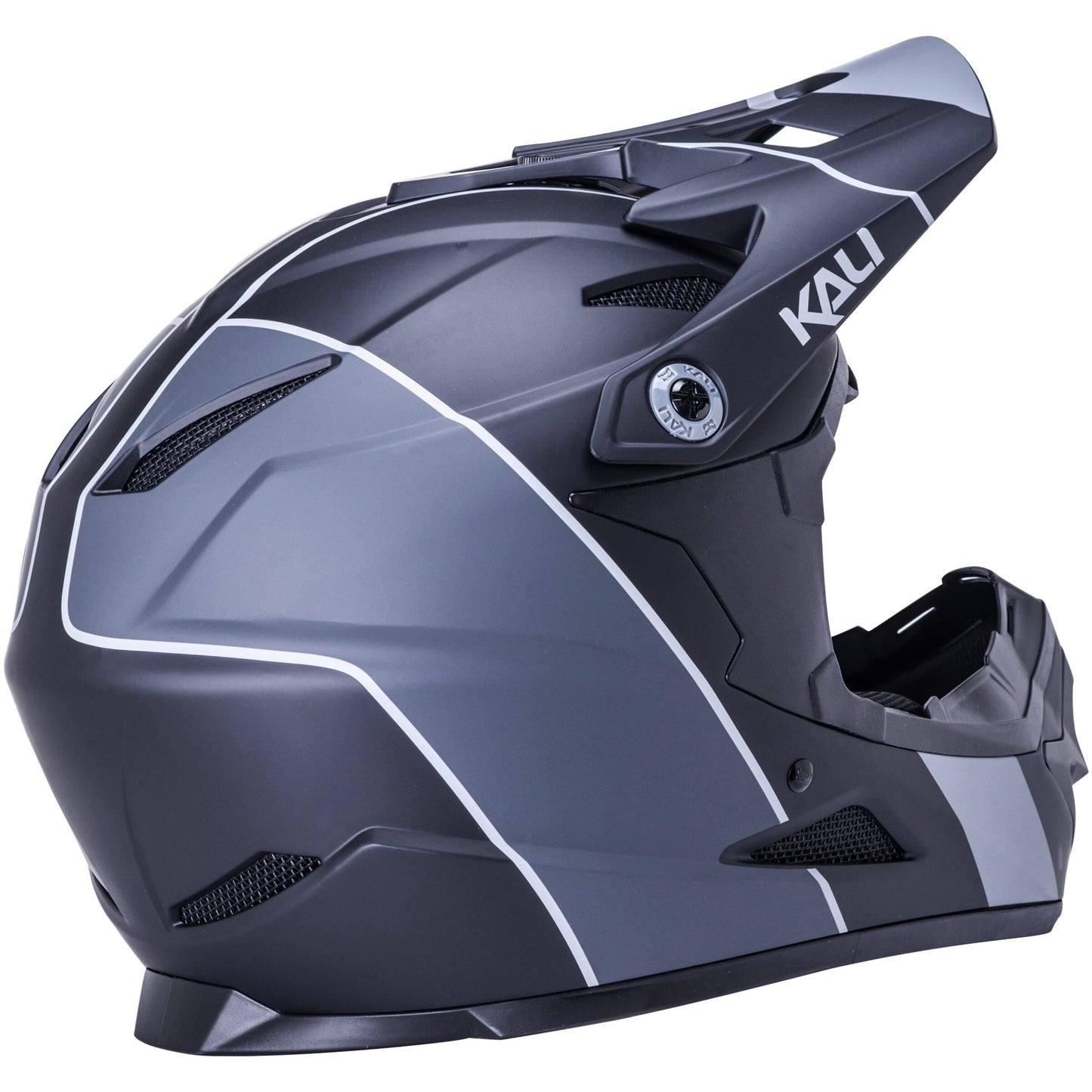 KALI ZOKA STRIPE YOUTH FULL FACE HELMET - MATTE BLACK/GREY