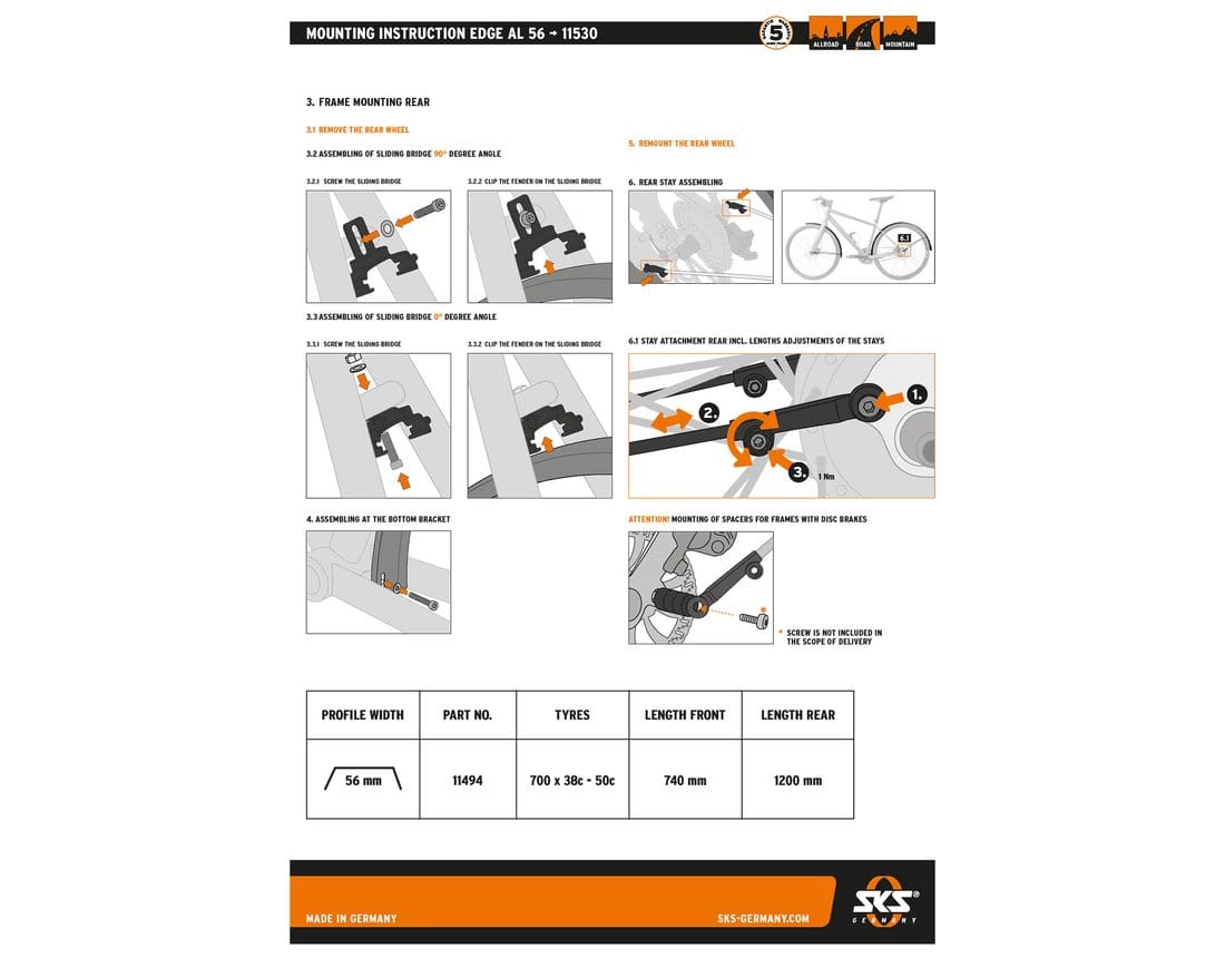 SKS EDGE AL 56 MUDGUARD SET