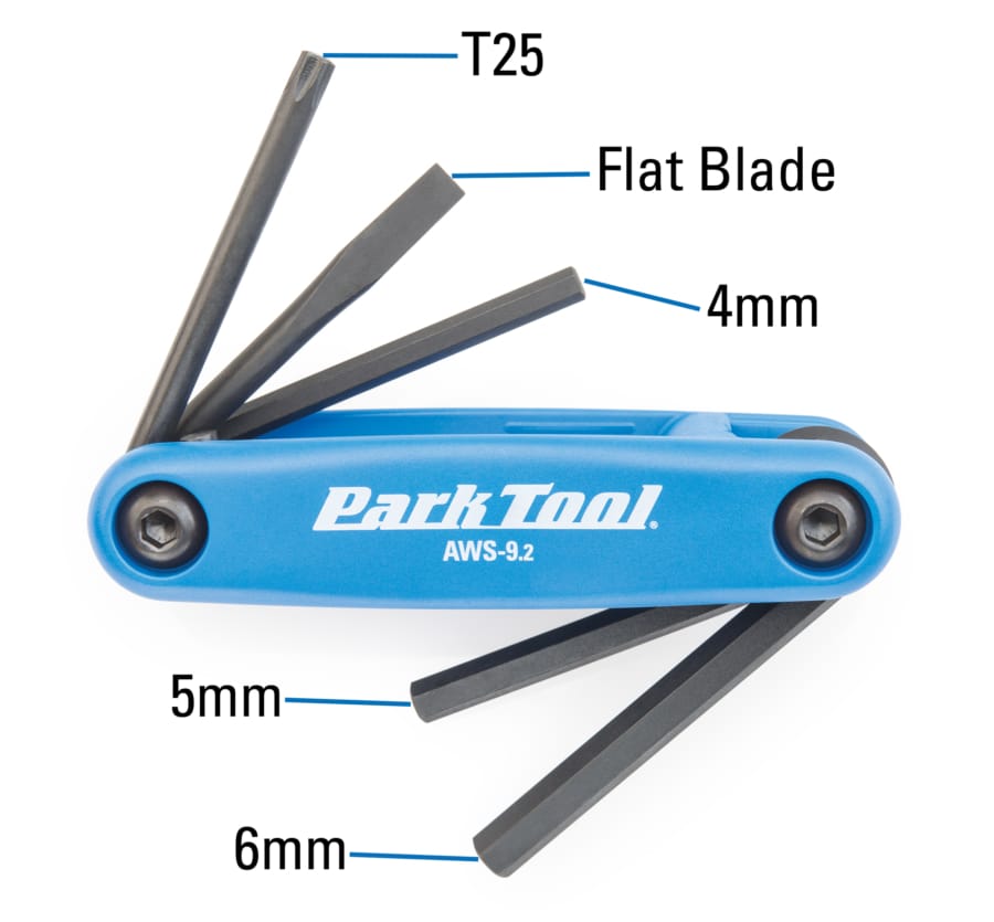 PARK TOOL AWS-9.2 FOLD-UP HEX WRENCH SET