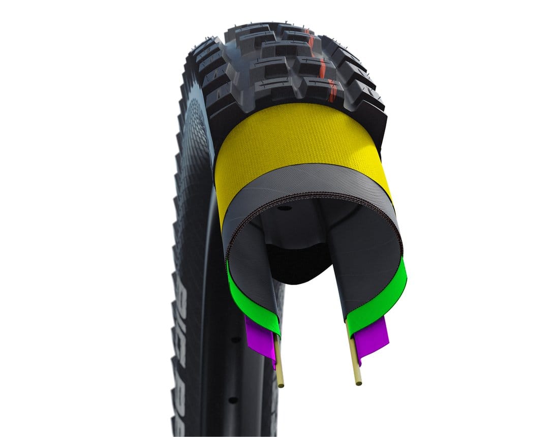 SCHWALBE EDDY CURRENT REAR SUPER GRAVITY 27.5 ADDIX SOFT TLE E-50 FOLDING TYRE