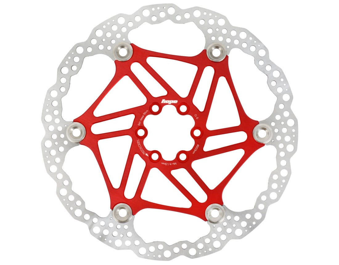 HOPE FLOATING 6-HOLE DISC ROTOR RED SMALL