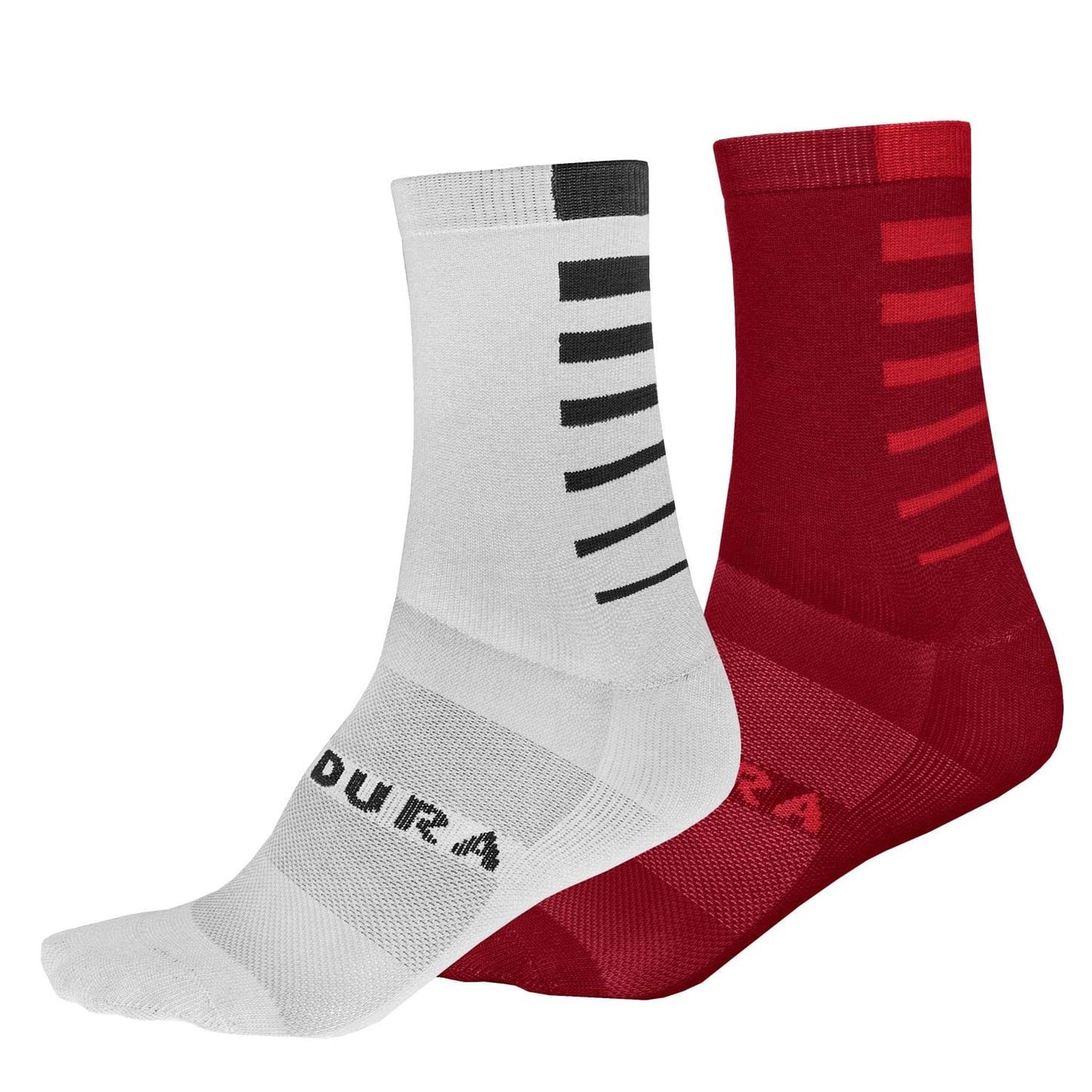 ENDURA COOLMAX STRIPE SOCKS - RUST RED