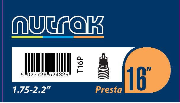 NUTRAK 16 x 1.75 - 2.125 PRESTA VALVE INNER TUBE