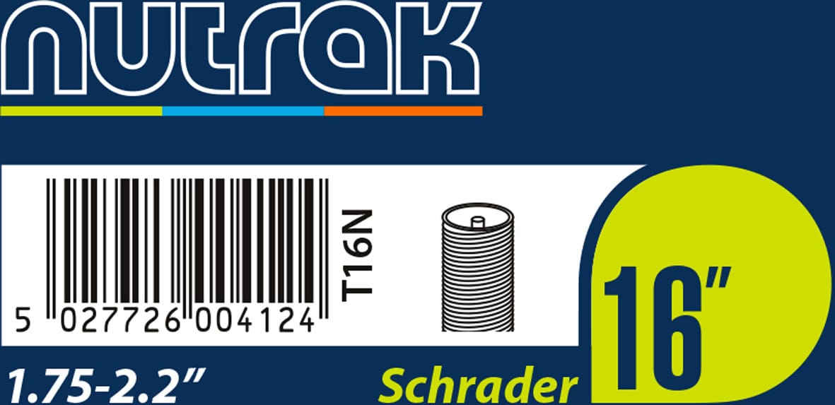 NUTRAK 16 x 1.75 - 2.125 SCHRADER VALVE INNER TUBE