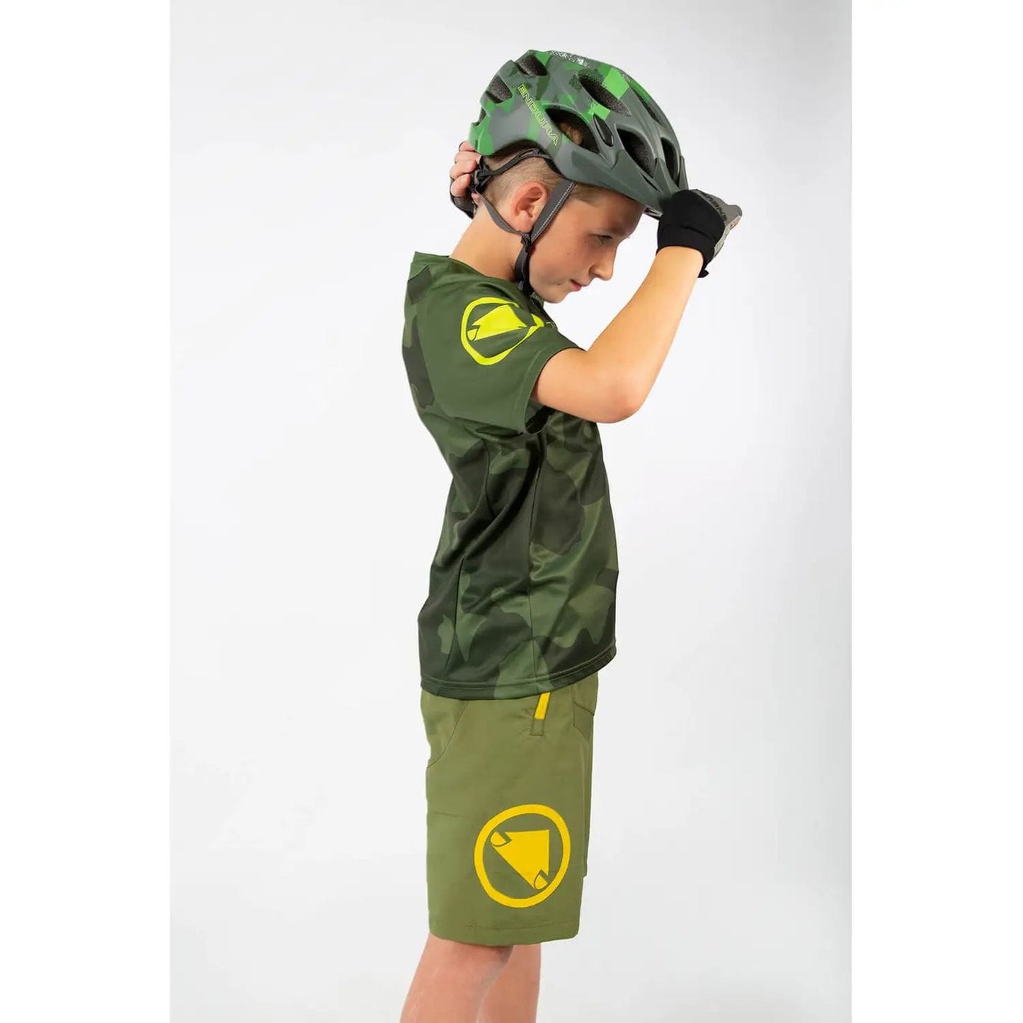 ENDURA KIDS MT500JR S/S JERSEY - OLIVE GREEN