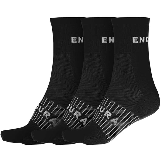 ENDURA COOLMAX RACE SOCK (TRIPLE PACK) BLACK