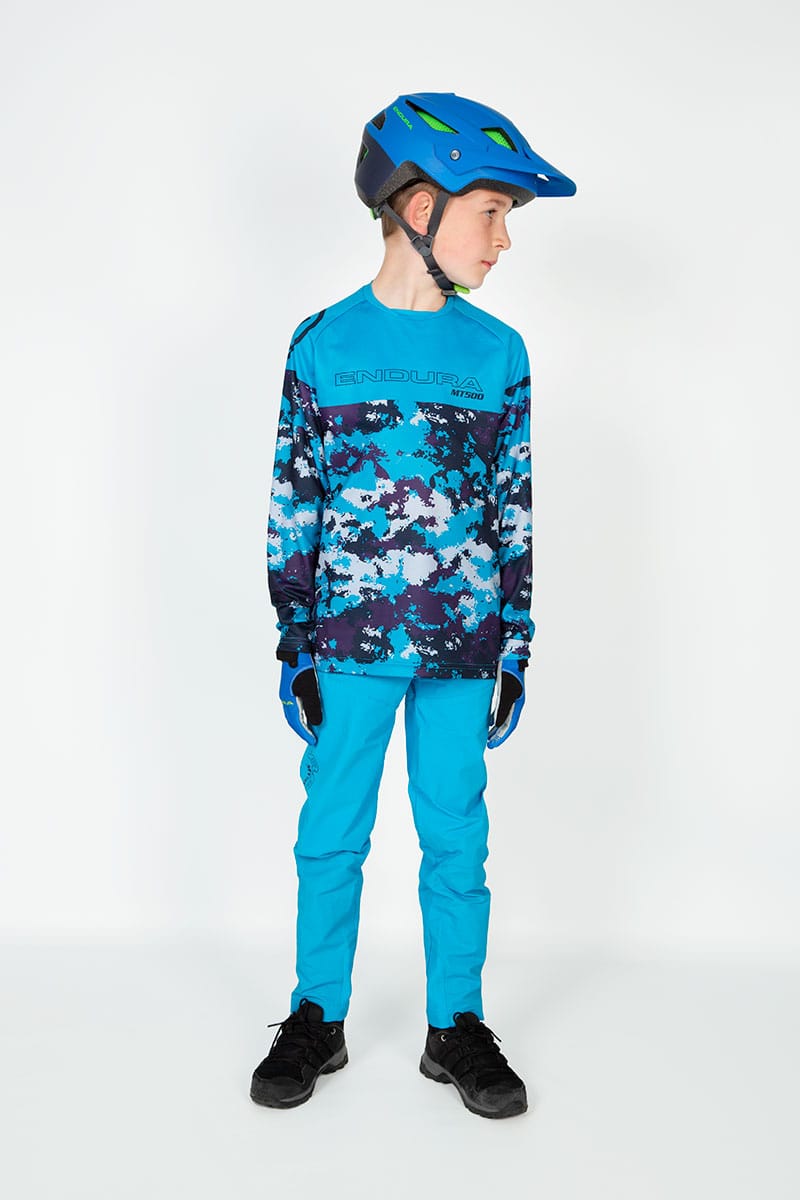 ENDURA KIDS MT500JR L/S JERSEY - ELECTRIC BLUE