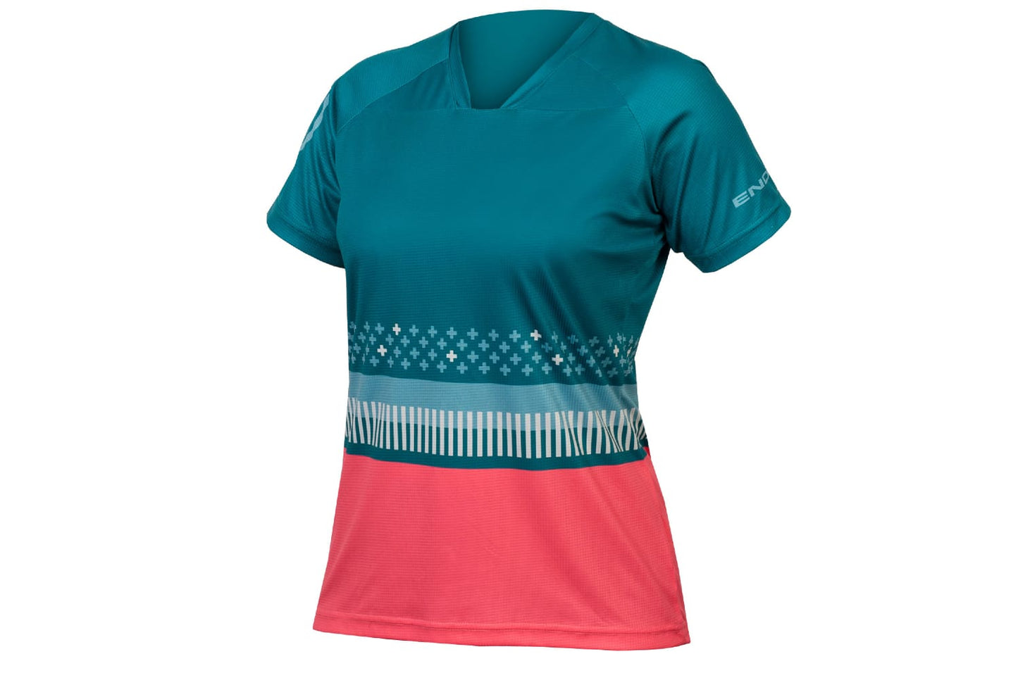 ENDURA WOMEN'S SINGLETRACK PRINT TEE - SPRUCE GREEN