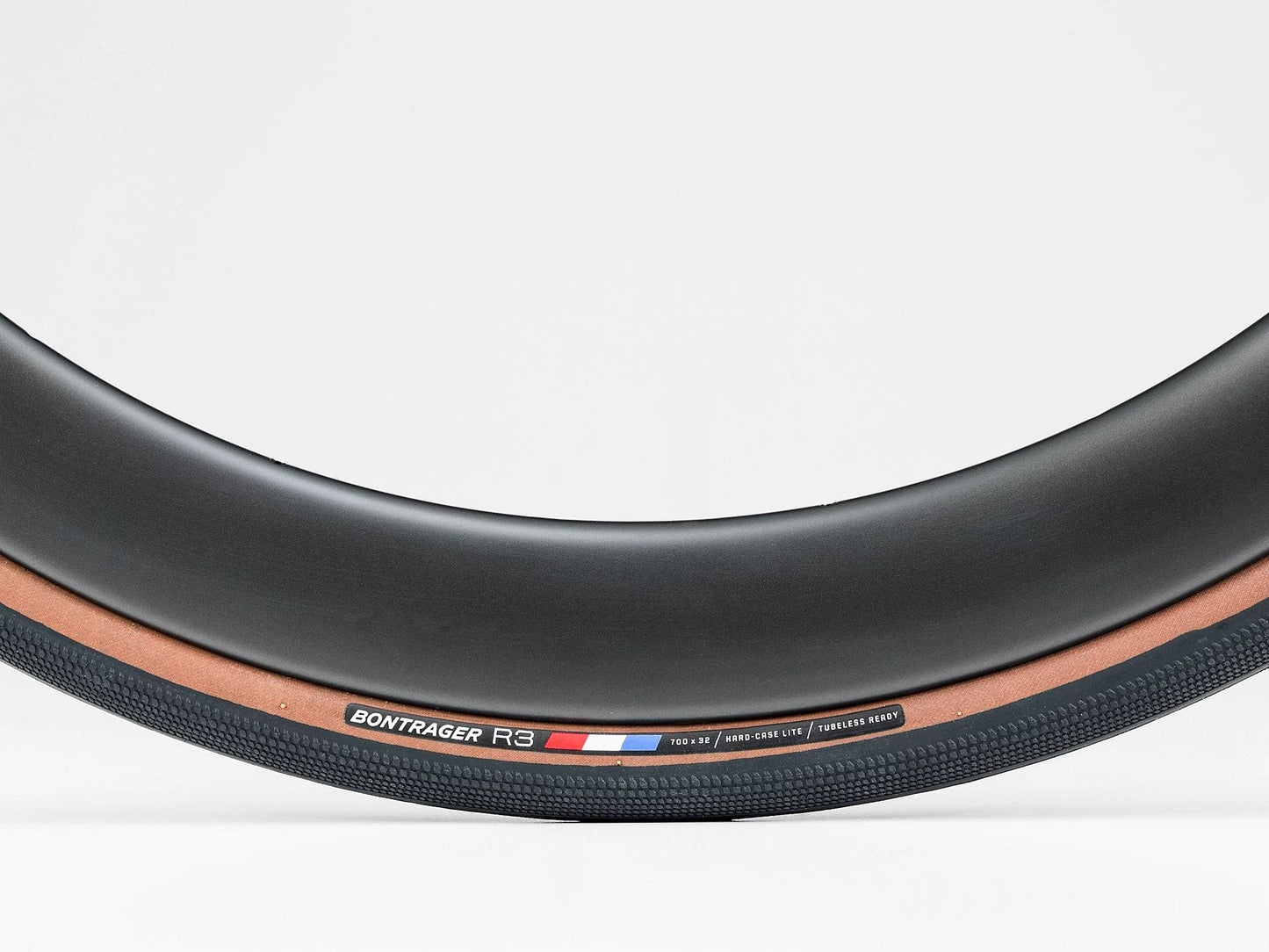 BONTRAGER R3 HARD-CASE LITE TLR ROAD TYRE BLACK/DARK BROWN