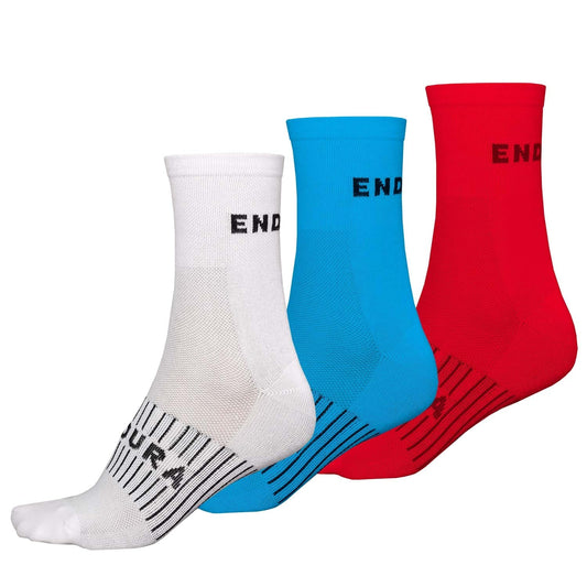 ENDURA COOLMAX RACE SOCK (TRIPLE PACK) MIXED