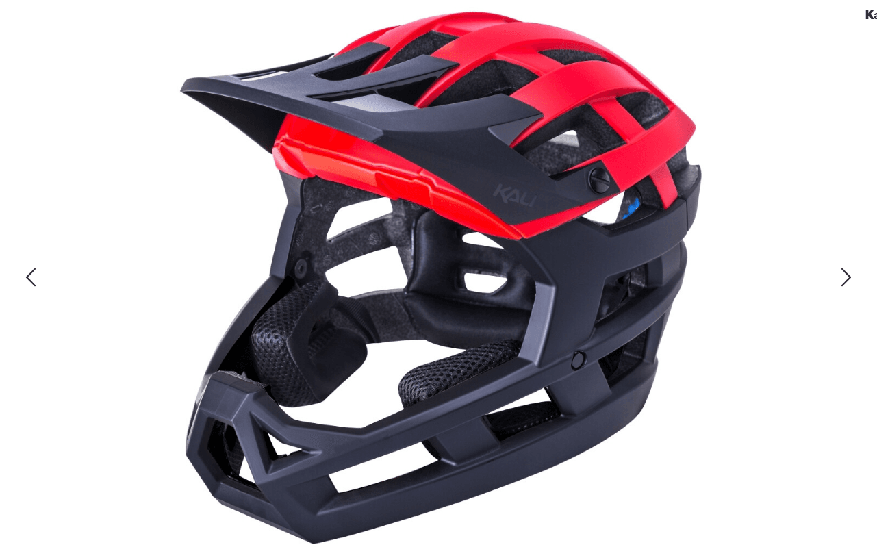 KALI INVADER FULL FACE HELMET MATT RED BLACK - Main Image