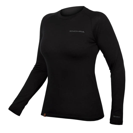 ENDURA WOMEN'S BAABAA BLEND L/S BASELAYER BLACK