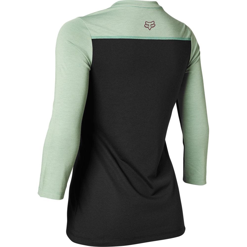 FOX WOMENS RANGER DRIRELEASE ¾ SLEEVE JERSEY - BLACK/GREEN