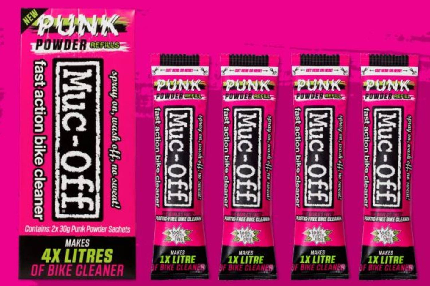 MUC-OFF PUNK POWDER BIKE CLEANER - 4 SACHET PACK