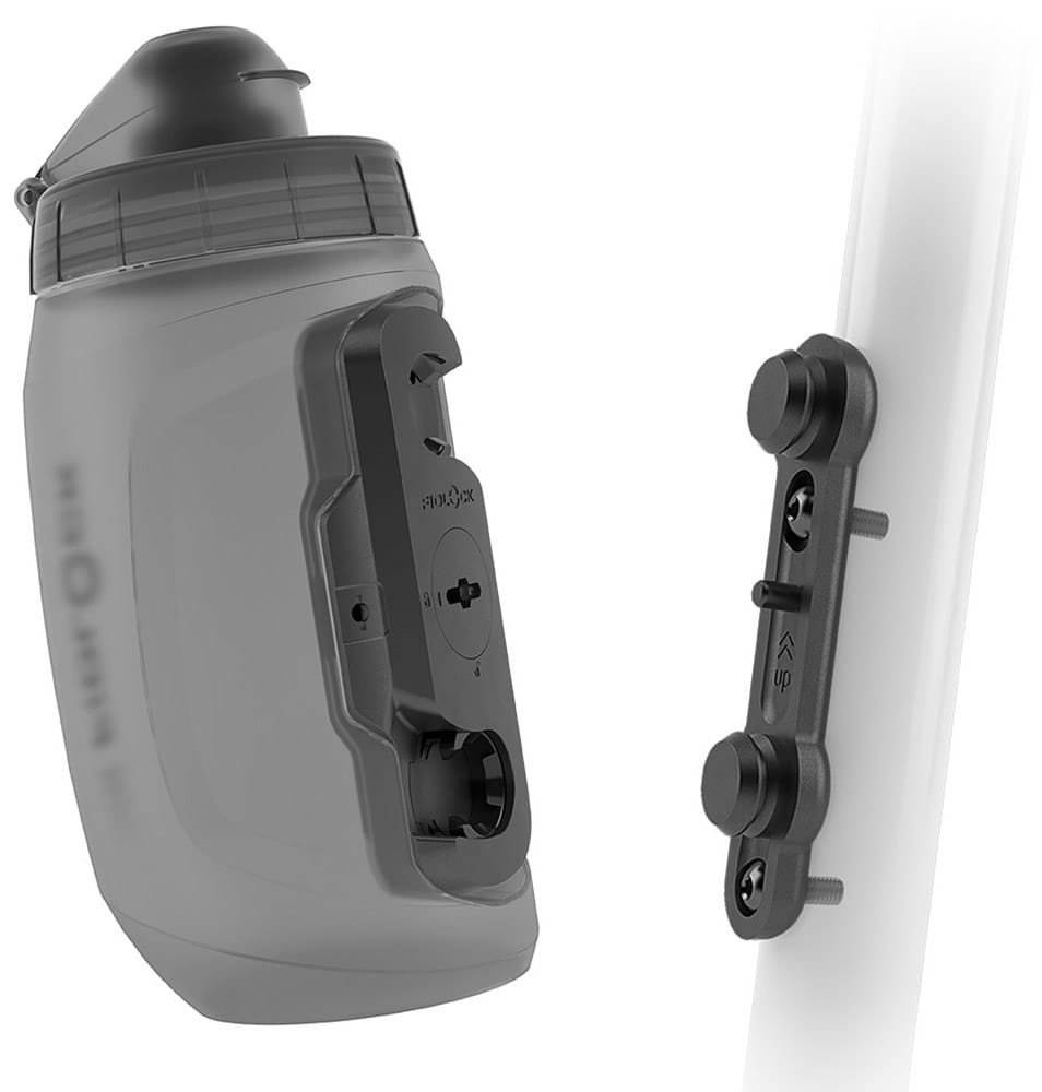 FIDLOCK TWIST BOTTLE 450 + BIKE BASE - TRANSPARENT/BLACK