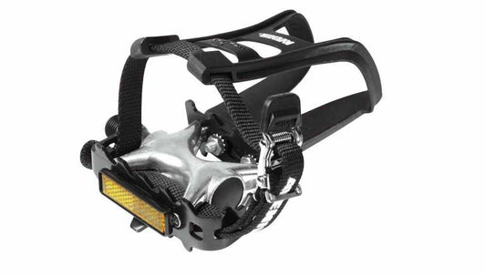 RALEIGH MTB PEDALS WITH TOE CLIPS AND STRAPS
