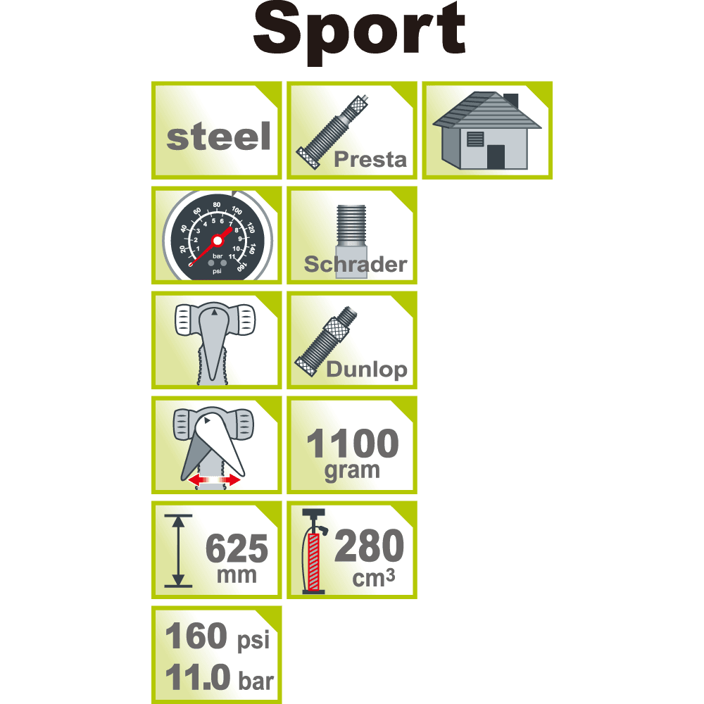 ICETOOLZ A451 SPORT STEEL FLOOR PUMP