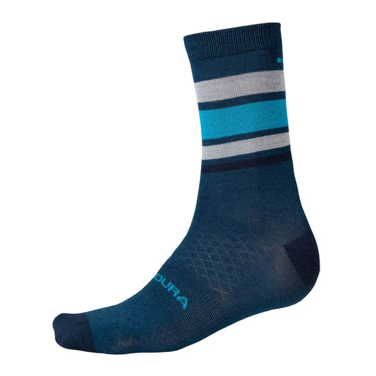 ENDURA BAABAA MERINO STRIPE SOCK BLUEBERRY