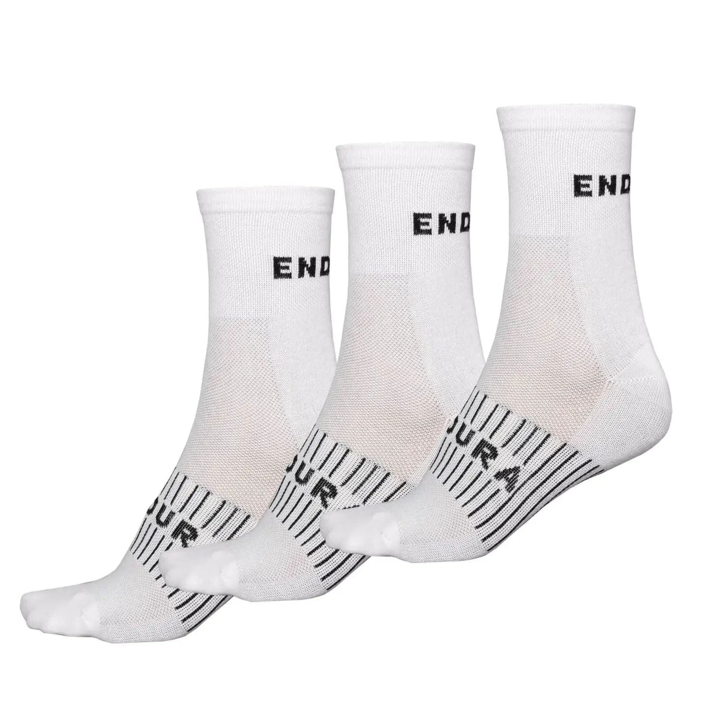 ENDURA COOLMAX RACE SOCK (TRIPLE PACK) WHITE