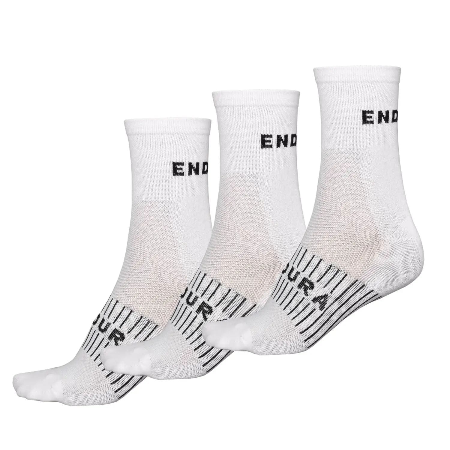 ENDURA COOLMAX RACE SOCK (TRIPLE PACK) WHITE
