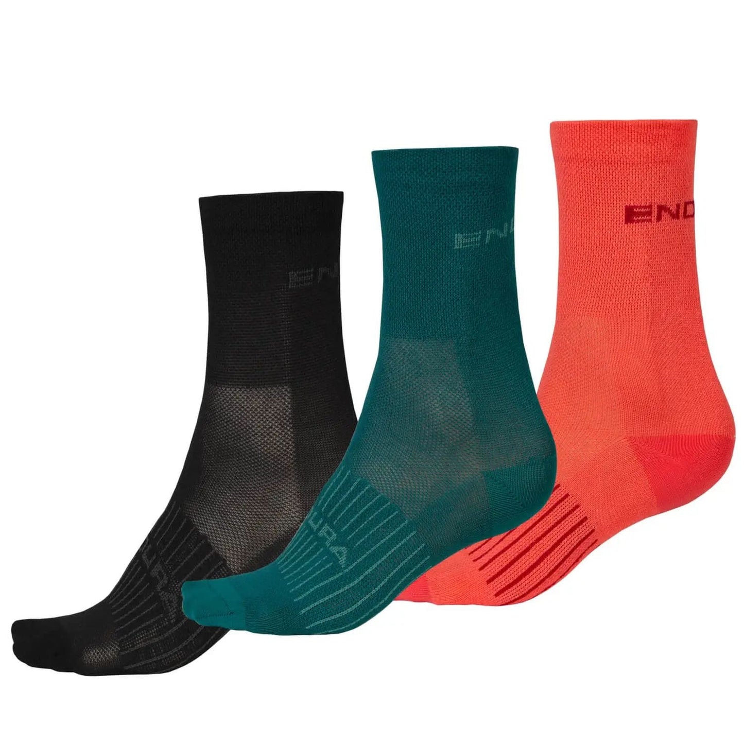 ENDURA WOMEN'S COOLMAX RACE SOCK (TRIPLE PACK) - BLACK