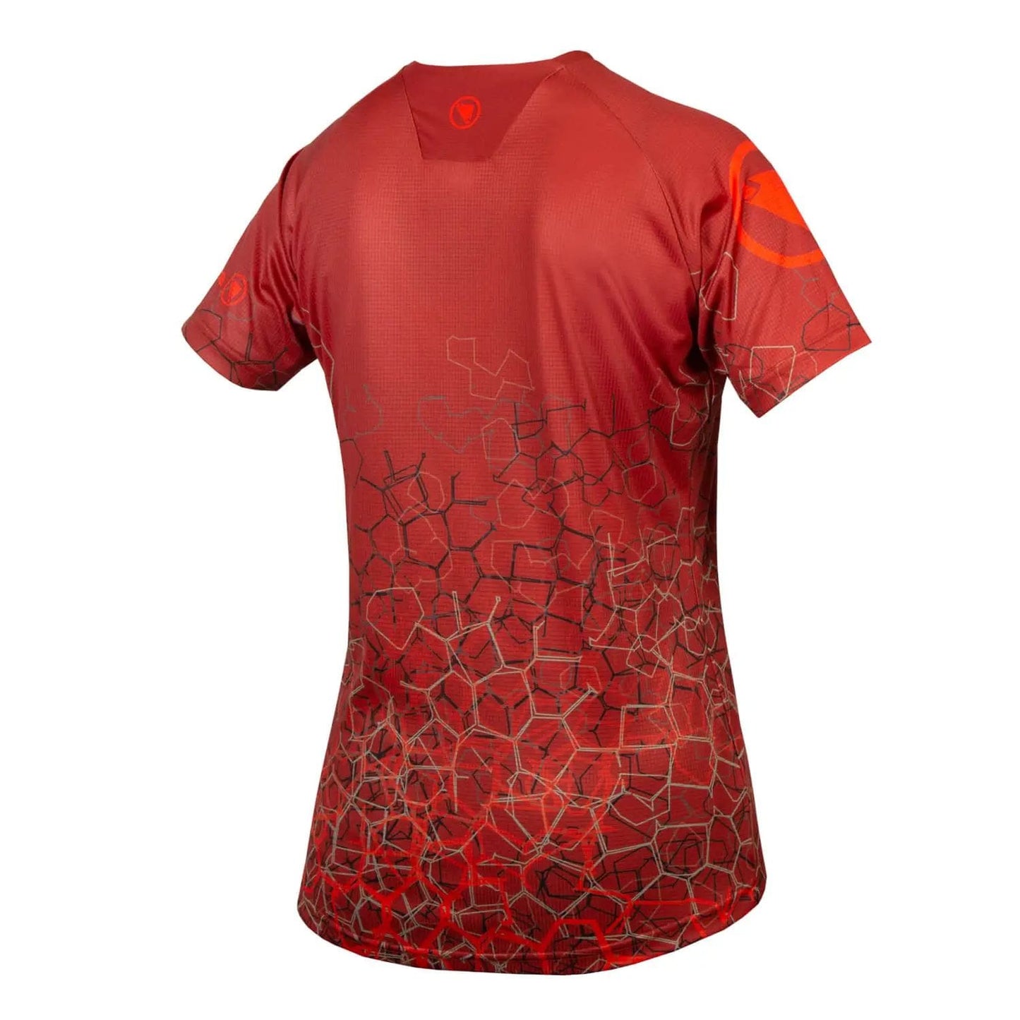 ENDURA WOMEN'S SINGLETRACK PRINT TEE - CAYENNE