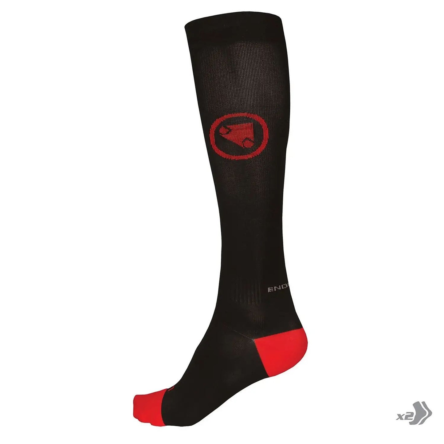 ENDURA COMPRESSION SOCK (TWIN PACK) - BLACK