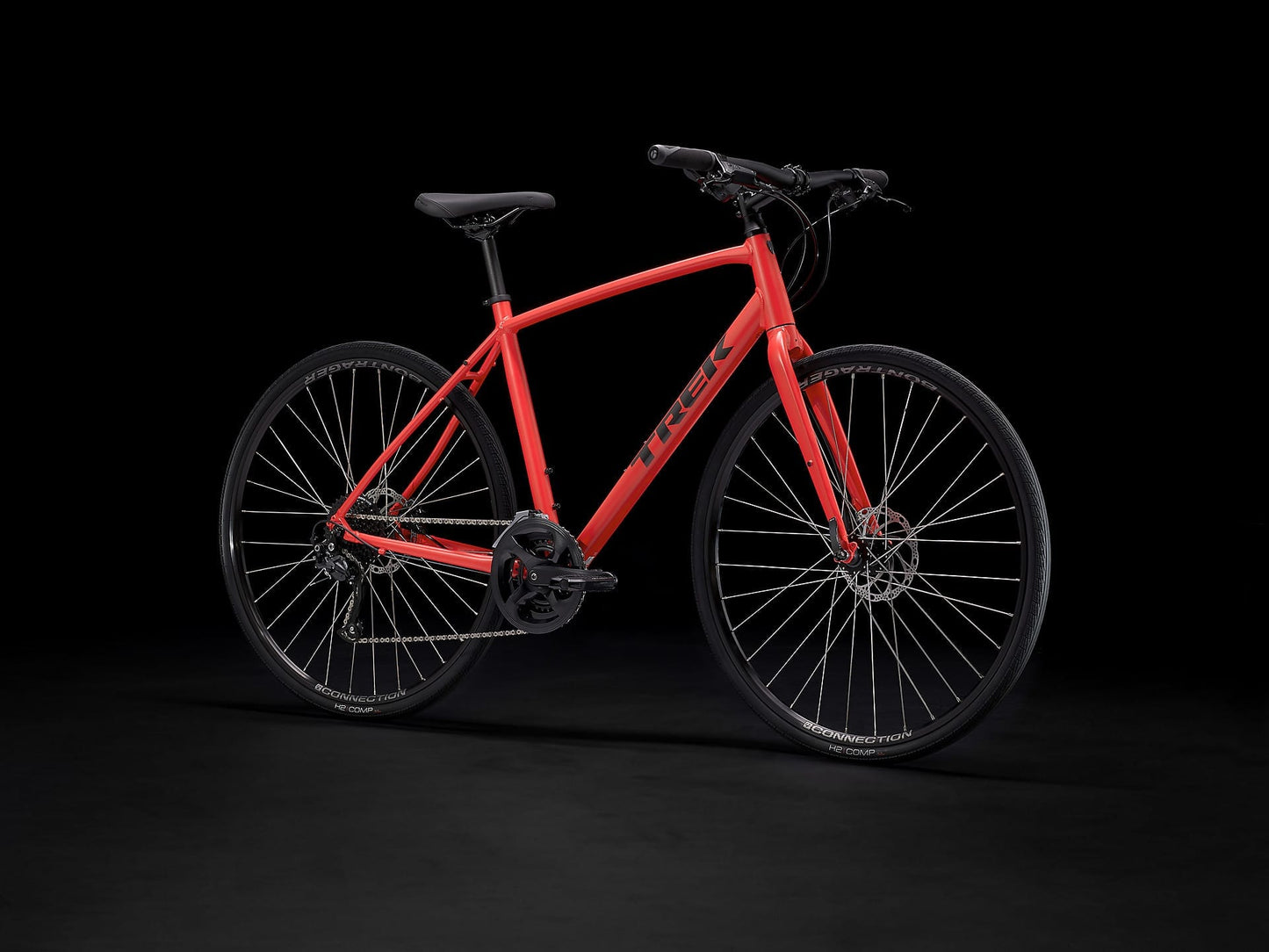 TREK FX 2 DISC HYBRID BIKE 2023 - SATIN VIPER RED