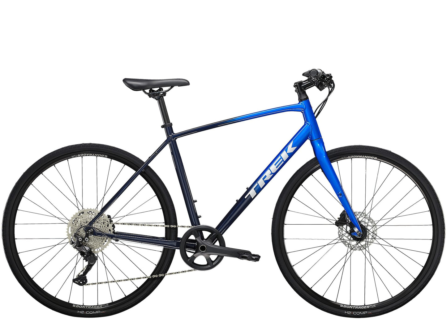 TREK FX 3 DISC HYBRID BIKE 2023 - ALPINE BLUE TO DEEP DARK BLUE FADE