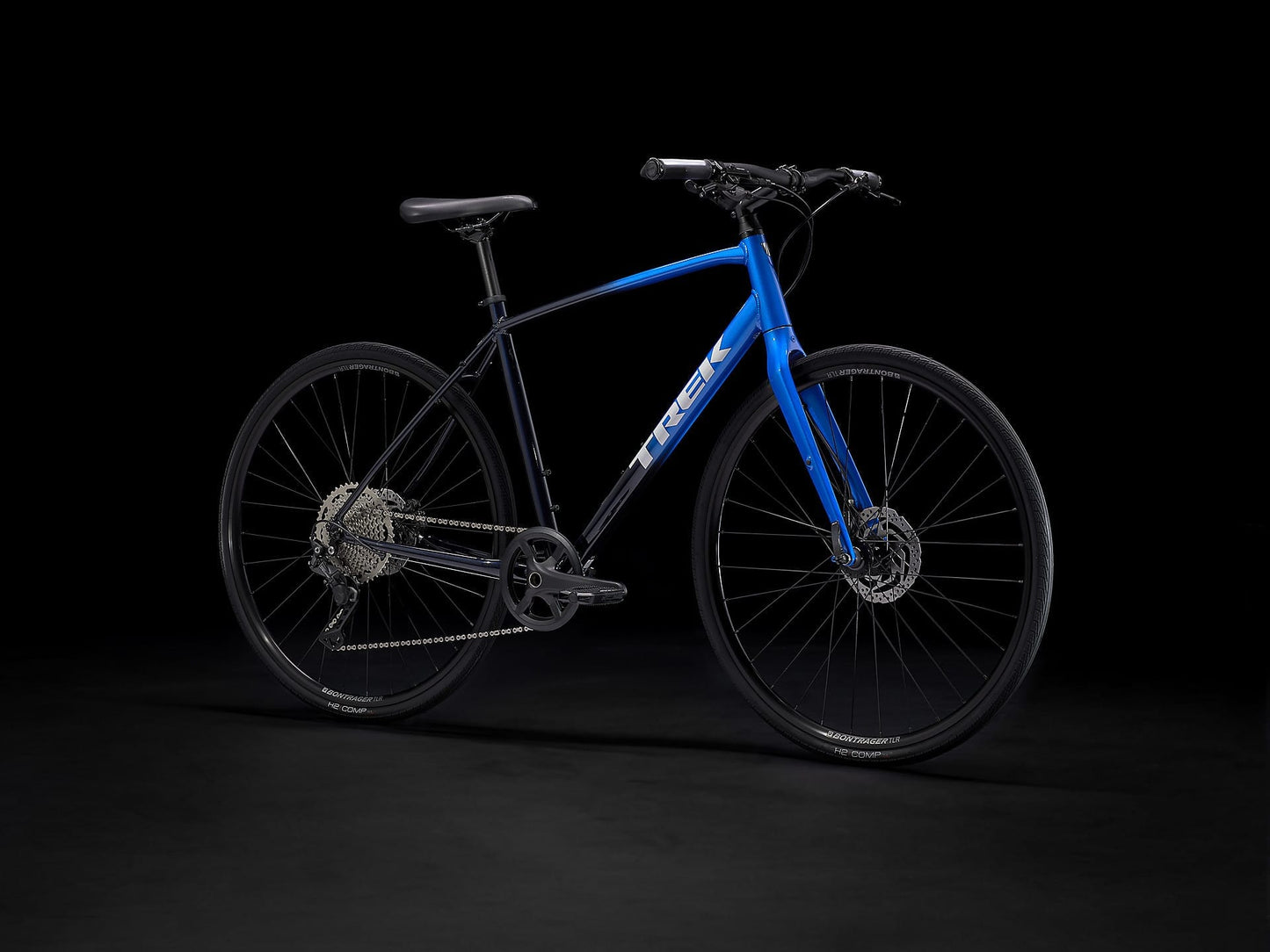 TREK FX 3 DISC HYBRID BIKE 2023 - ALPINE BLUE TO DEEP DARK BLUE FADE