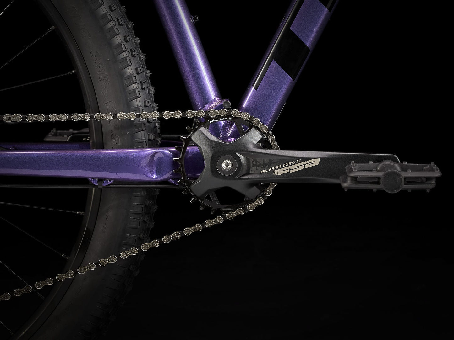 TREK ROSCOE 6 HARDTAIL MTB BIKE 2023 - PURPLE FLIP/TREK BLACK