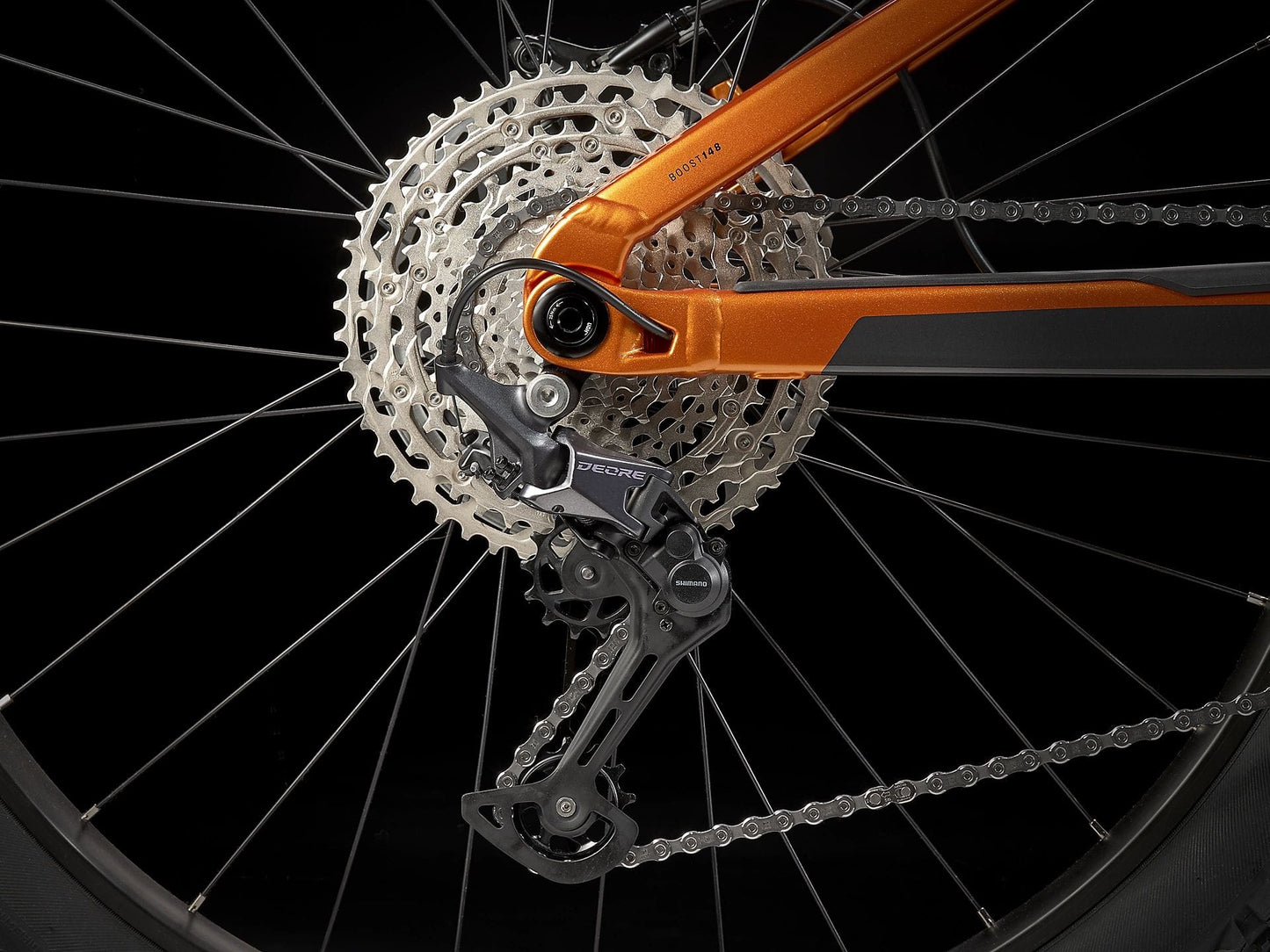 TREK RAIL 9.5 GEN 2 E-MTB BIKE 2023 - FACTORY ORANGE/LITHIUM GREY