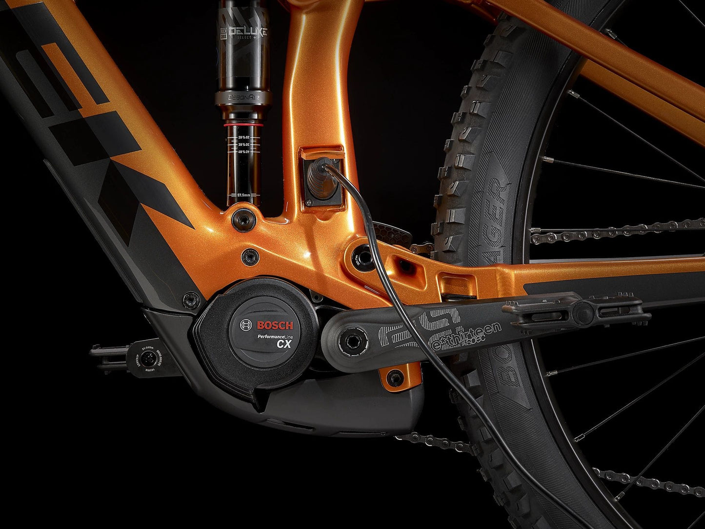TREK RAIL 9.5 GEN 2 E-MTB BIKE 2023 - FACTORY ORANGE/LITHIUM GREY