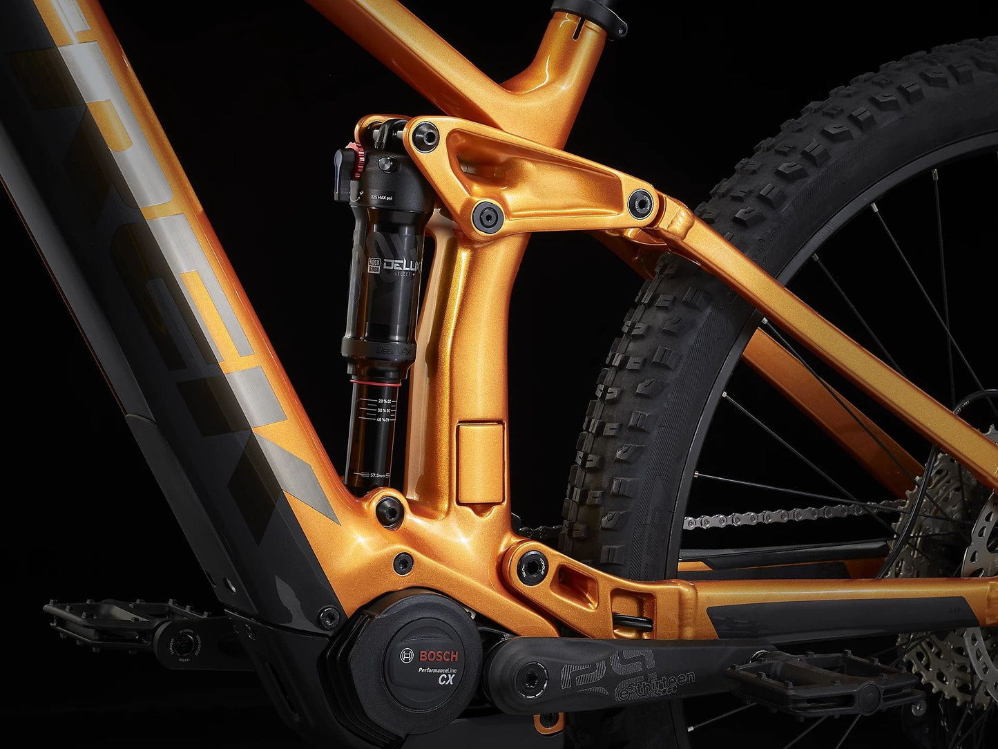 TREK RAIL 9.5 GEN 2 E-MTB BIKE 2023 - FACTORY ORANGE/LITHIUM GREY