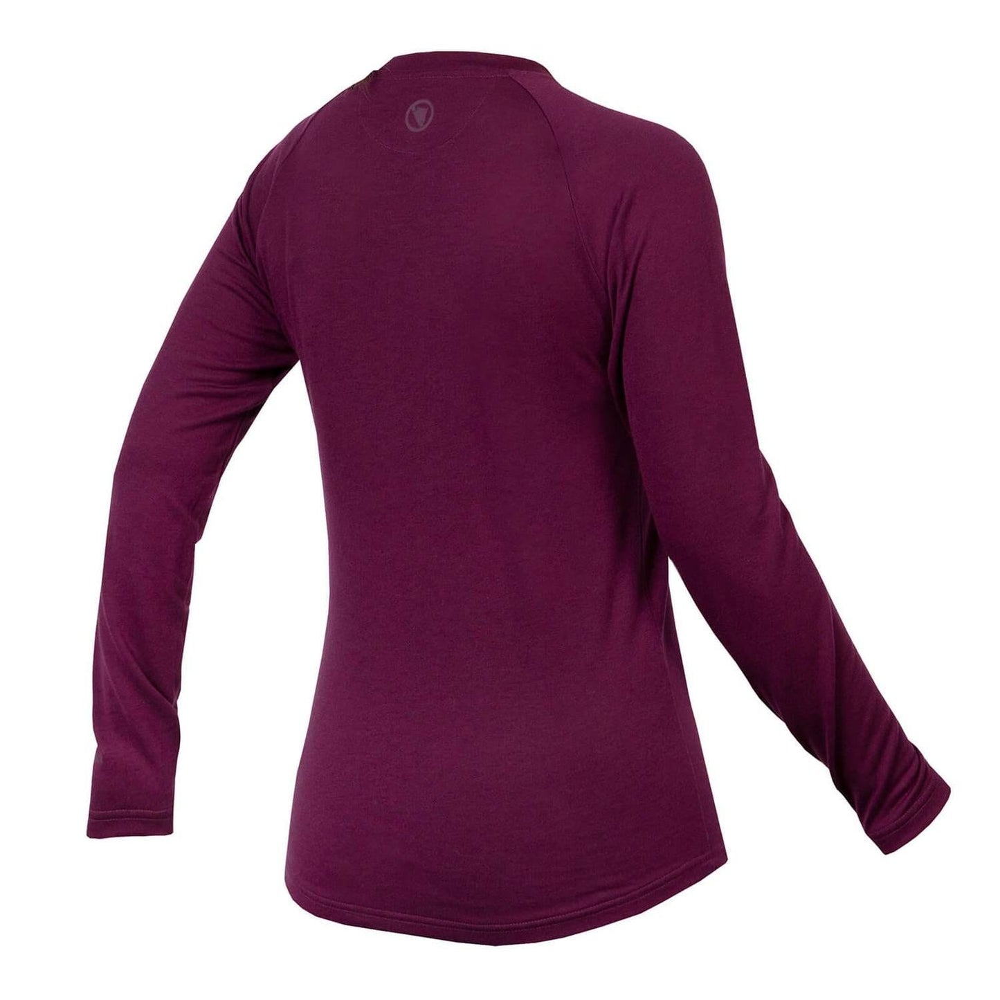 ENDURA WOMEN'S BAABAA BLEND L/S BASELAYER - AUBERGINE