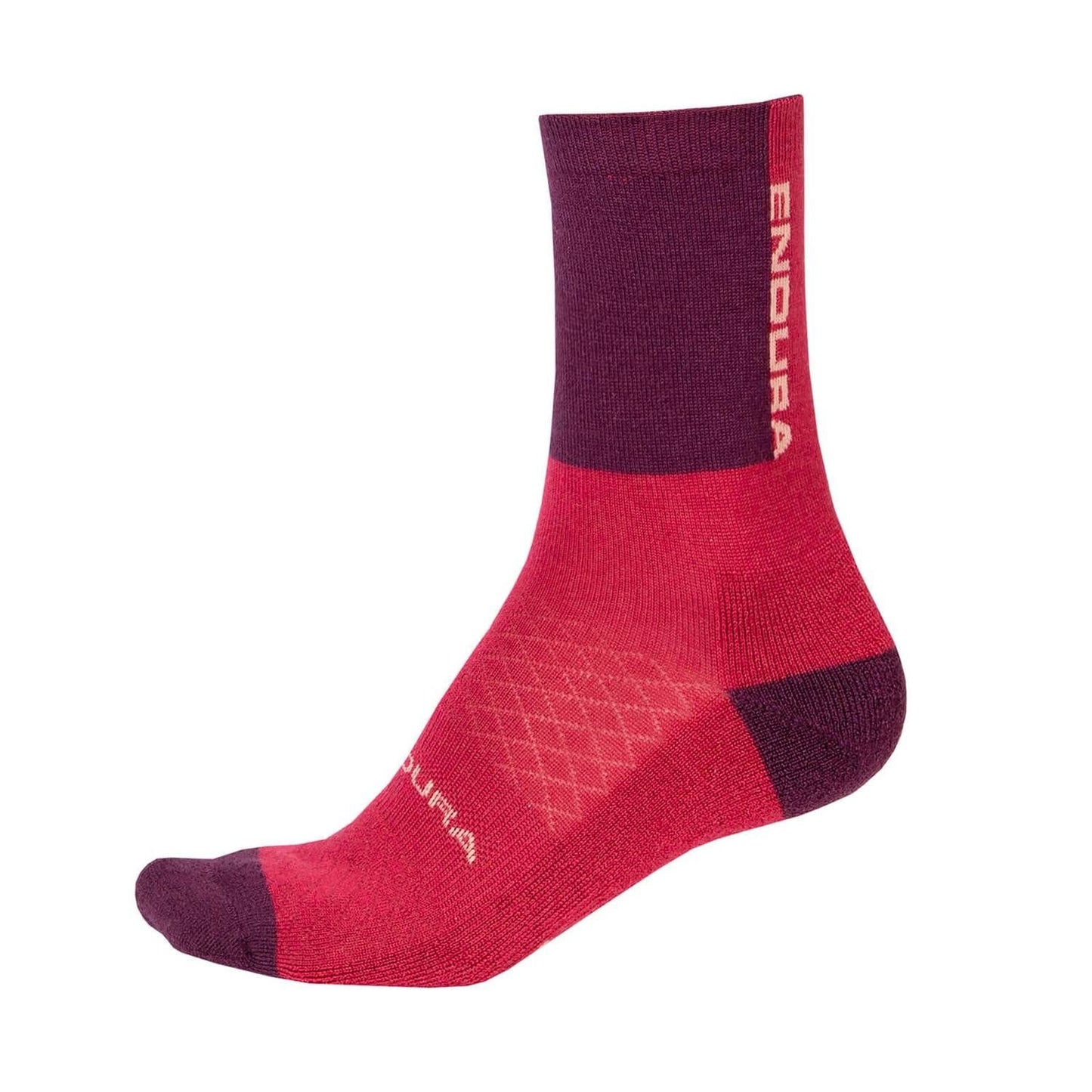 ENDURA WOMEN'S BAABAA MERINO WINTER SOCK - AUBERGINE