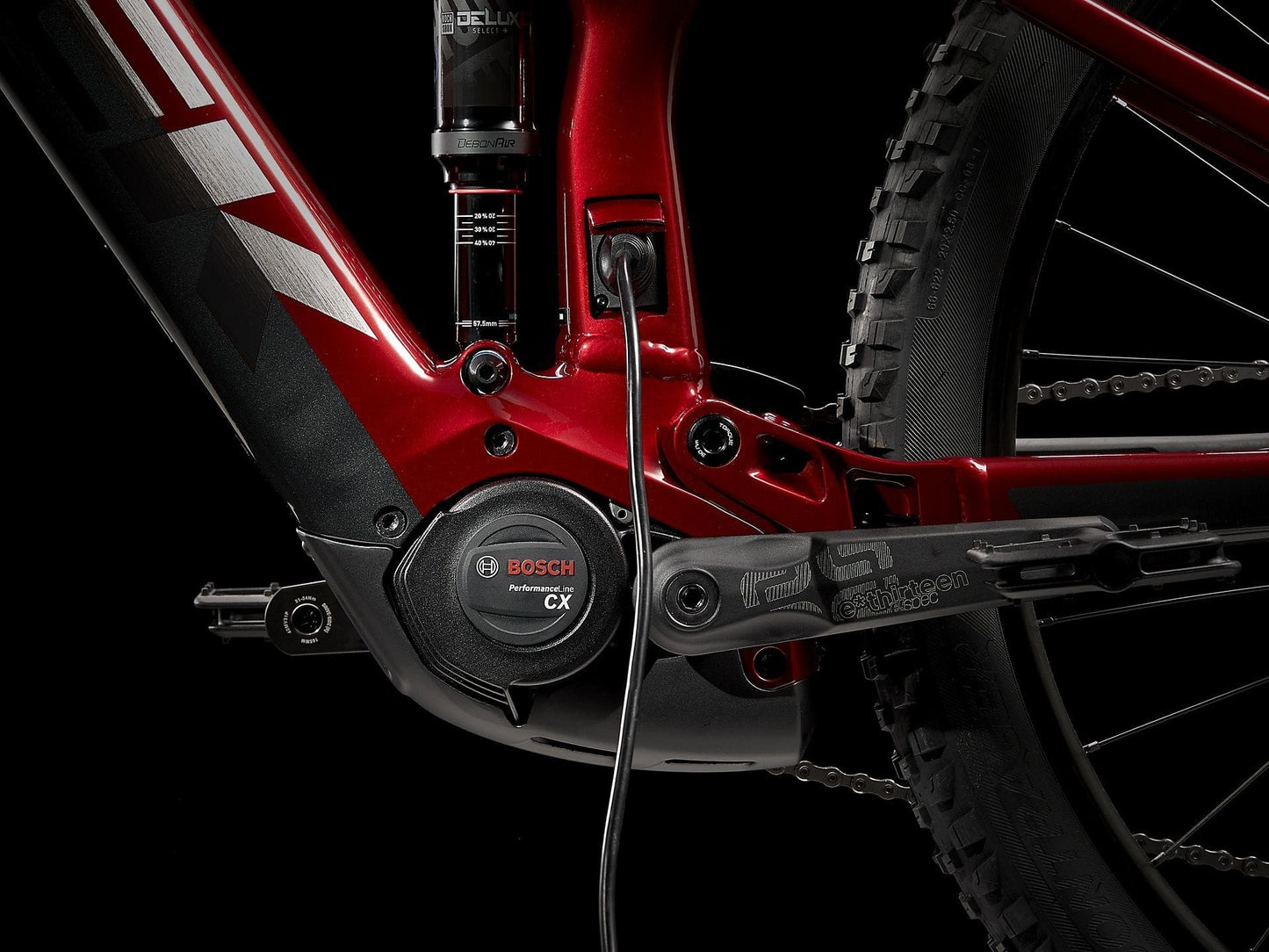 TREK RAIL 5 500W GEN 2 E-MTB BIKE 2023 - CRIMSON/LITHIUM GREY