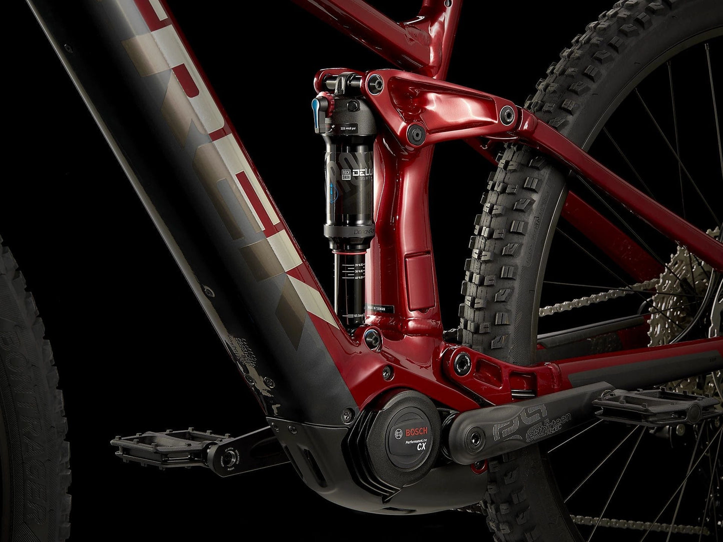 TREK RAIL 5 500W GEN 2 E-MTB BIKE 2023 - CRIMSON/LITHIUM GREY